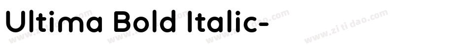 Ultima Bold Italic字体转换